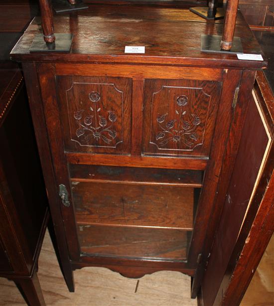 1920s simulated rosewood music cabinet